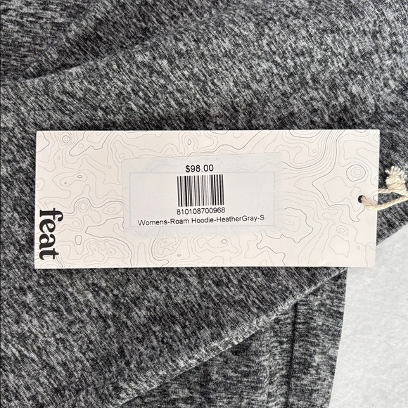 feat hoodie Heather Gray Roam drawstring women’s small, XL soft cozy warm new - Picture 6 of 9